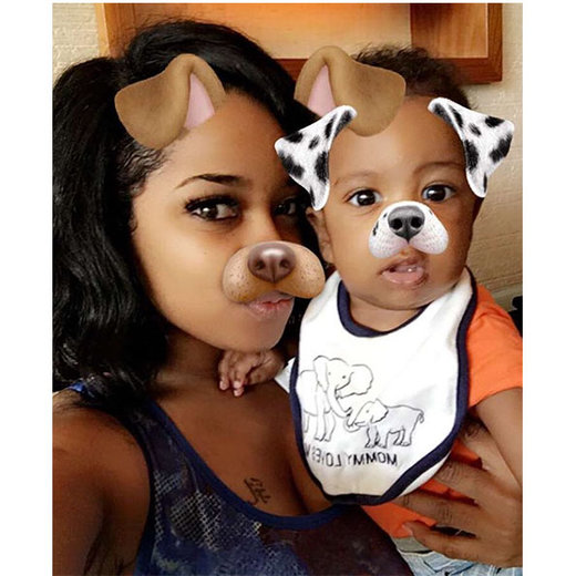 Baby Ace shared some puppy love with his Auntie Toya!